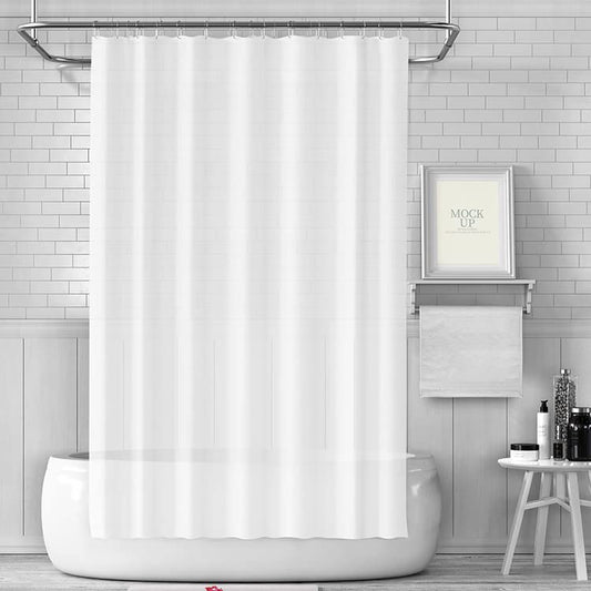 Bath curtain white