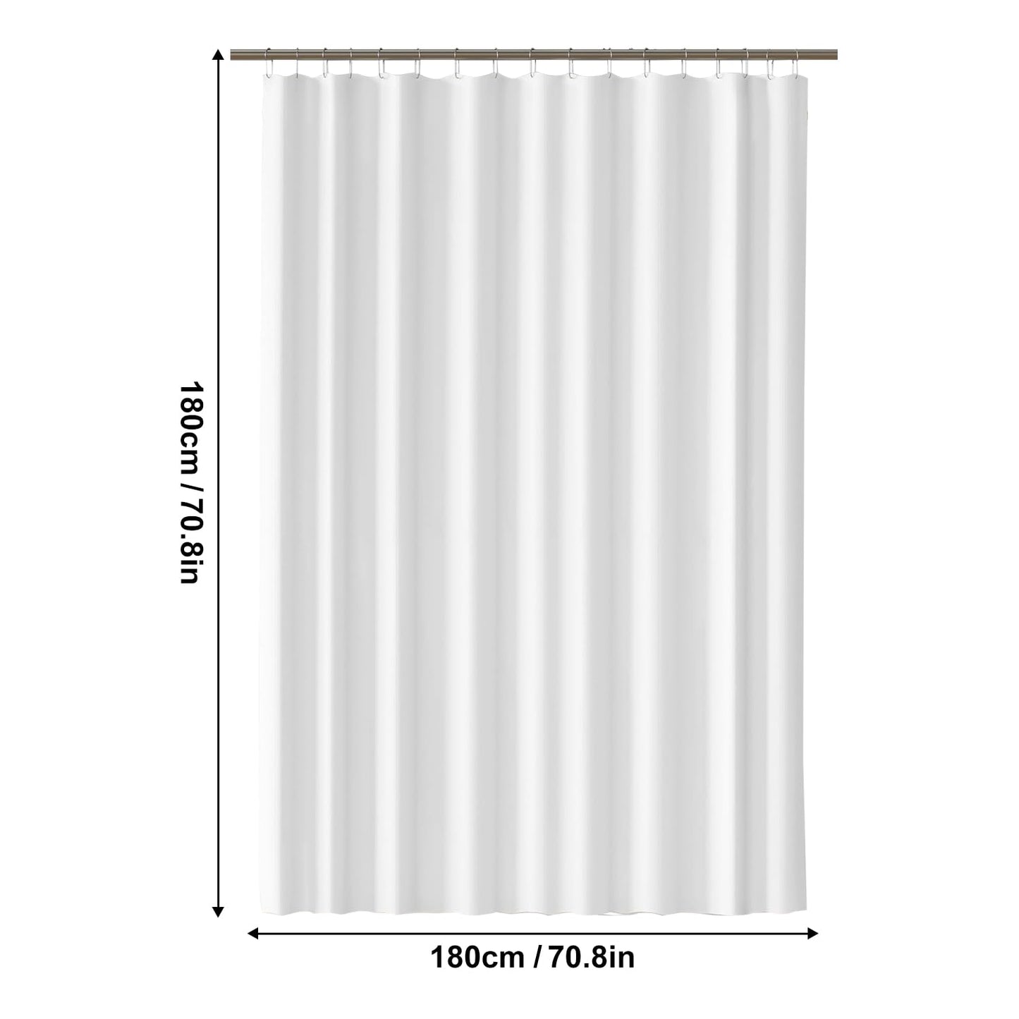 Bath curtain white