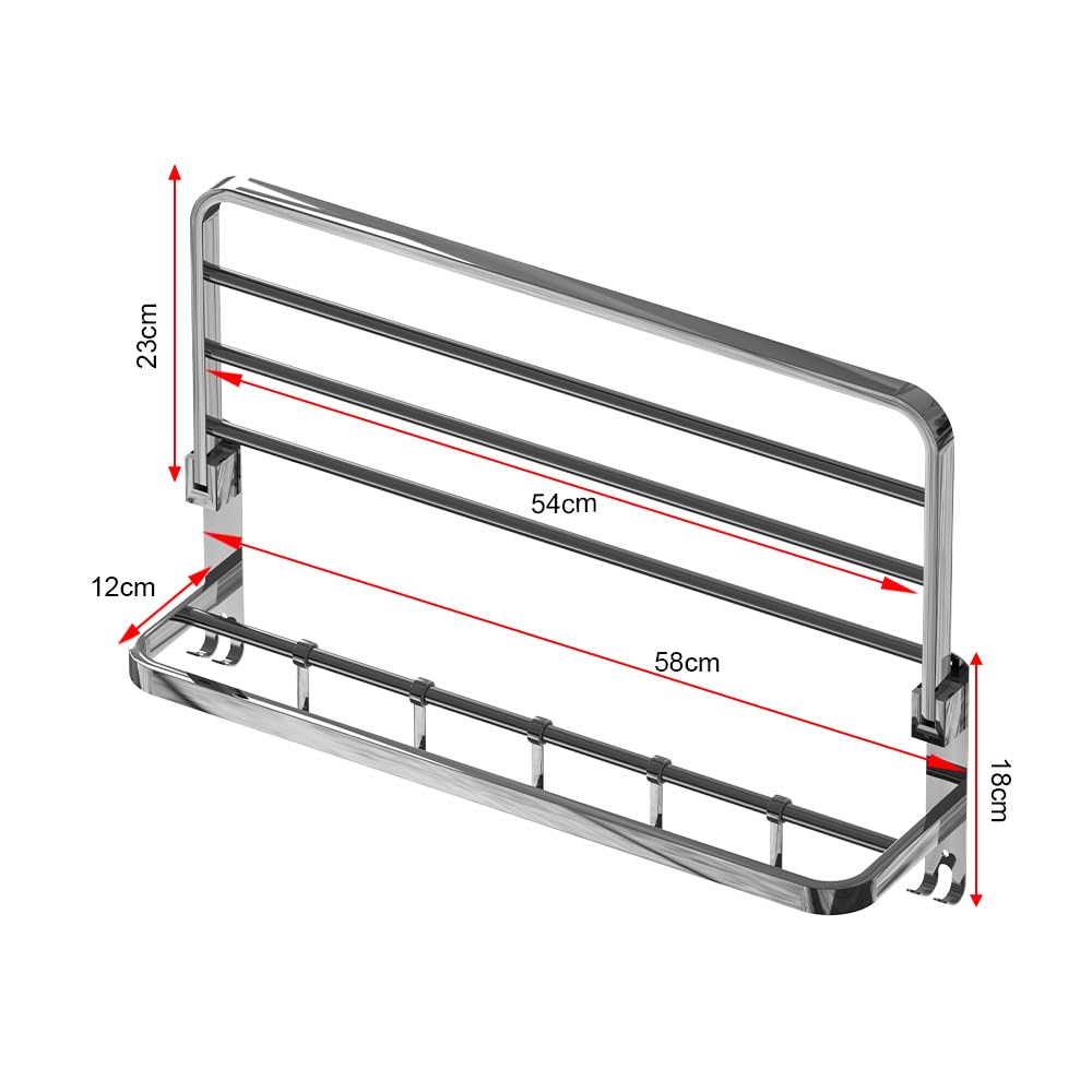 Wall mounted towel rail