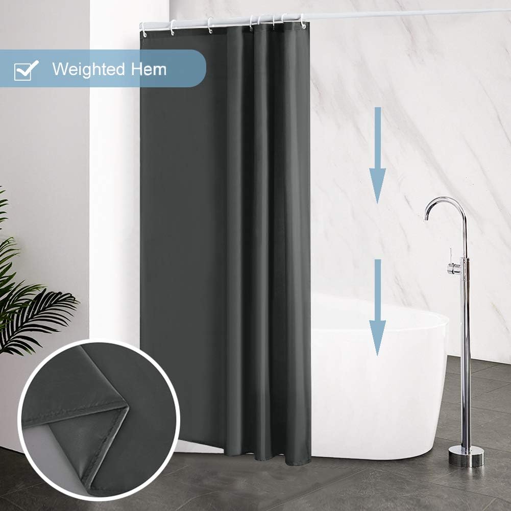 Small Shower Curtain Dark Grey