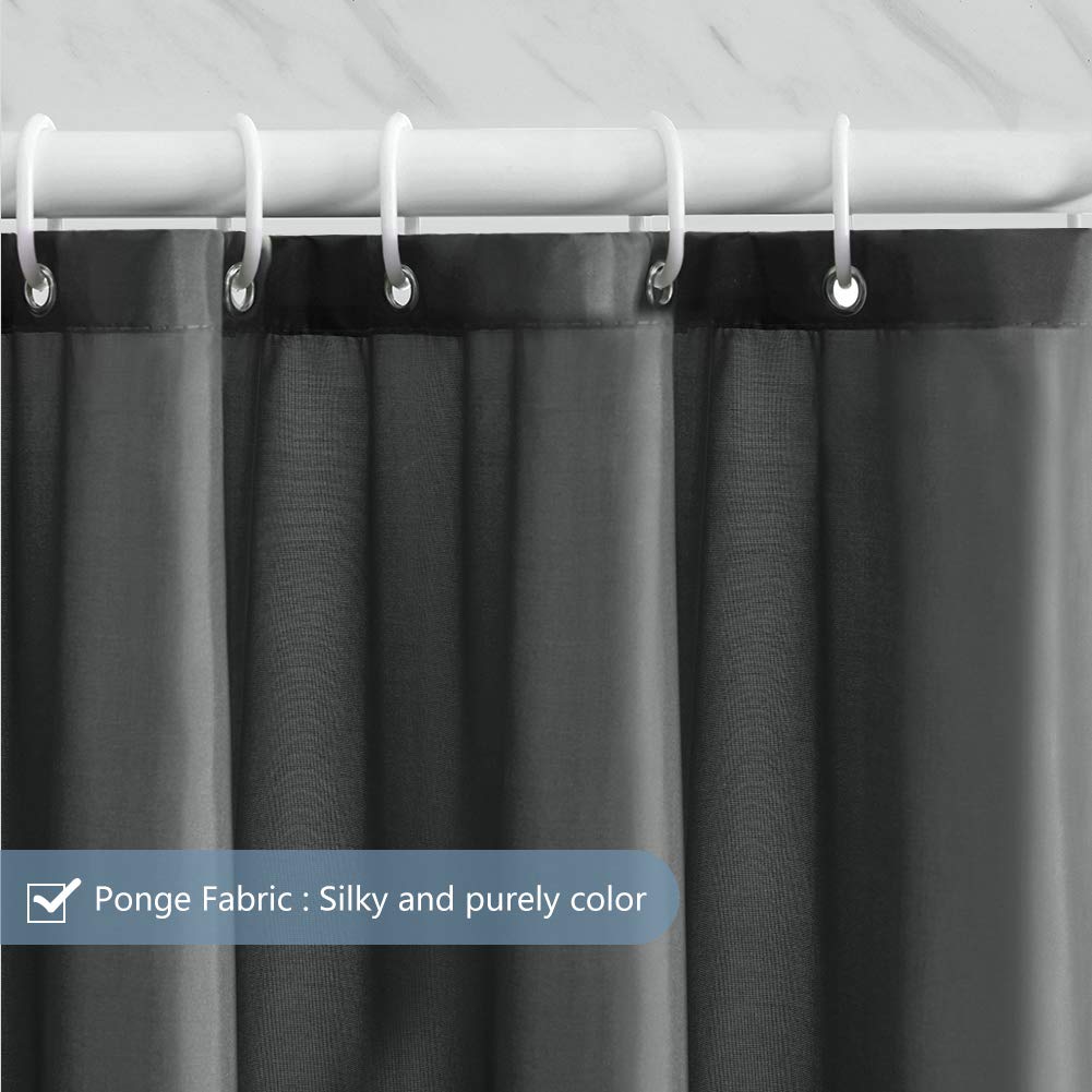 Small Shower Curtain Dark Grey