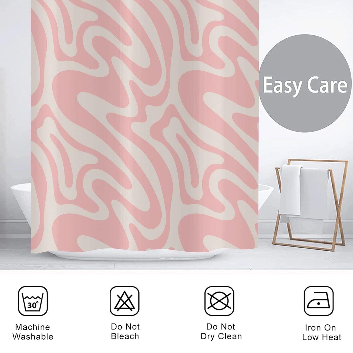 Pink shower curtain