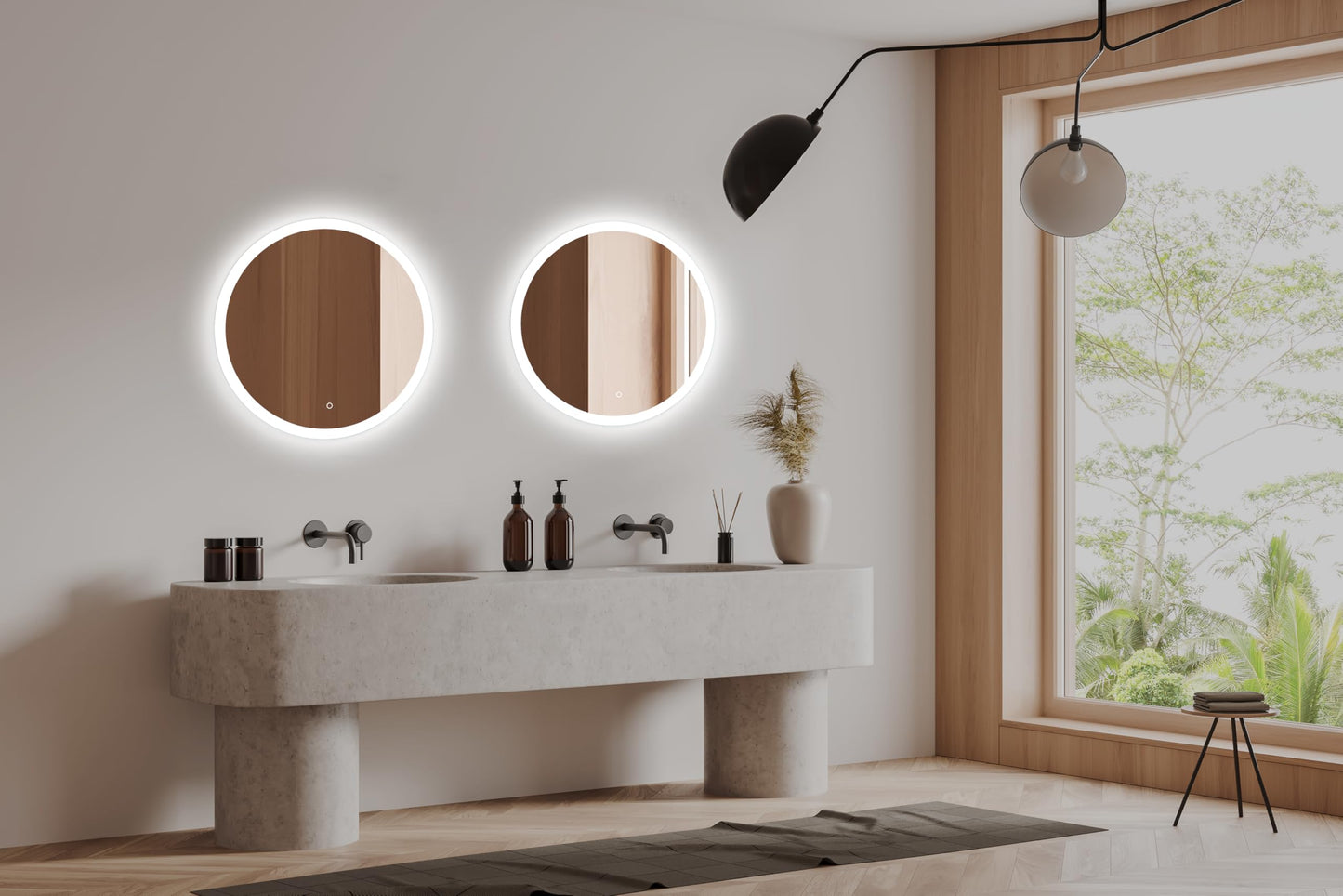 Round Bathroom Mirror LED Lighting