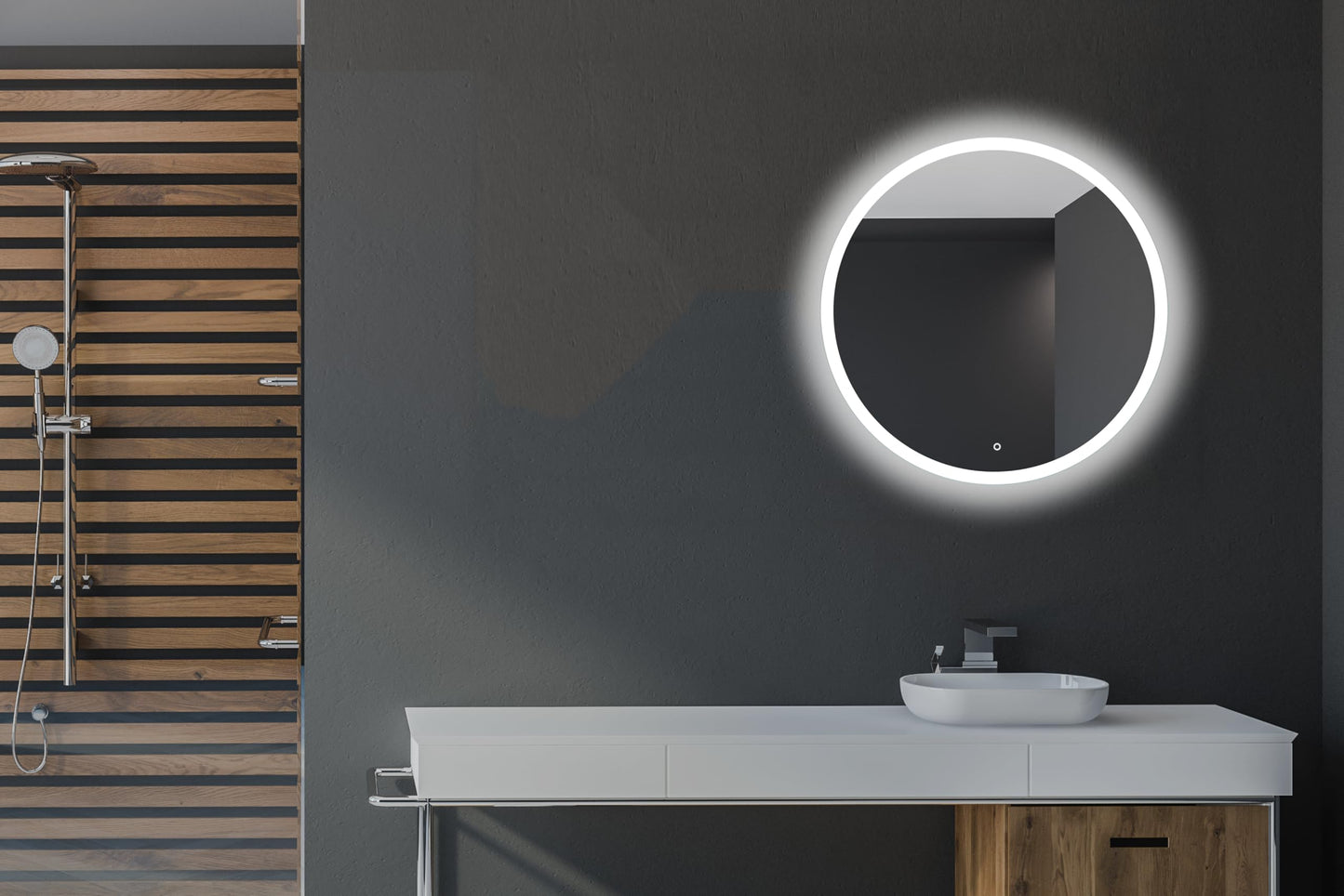 Round Bathroom Mirror LED Lighting