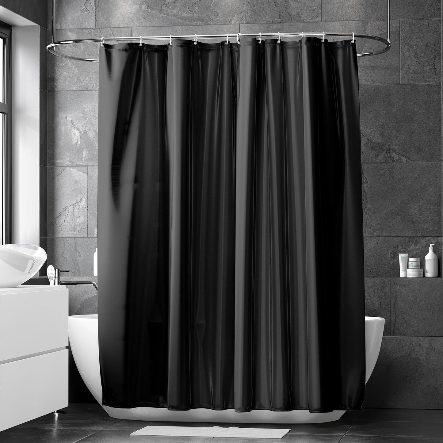 Quick drying shower curtain