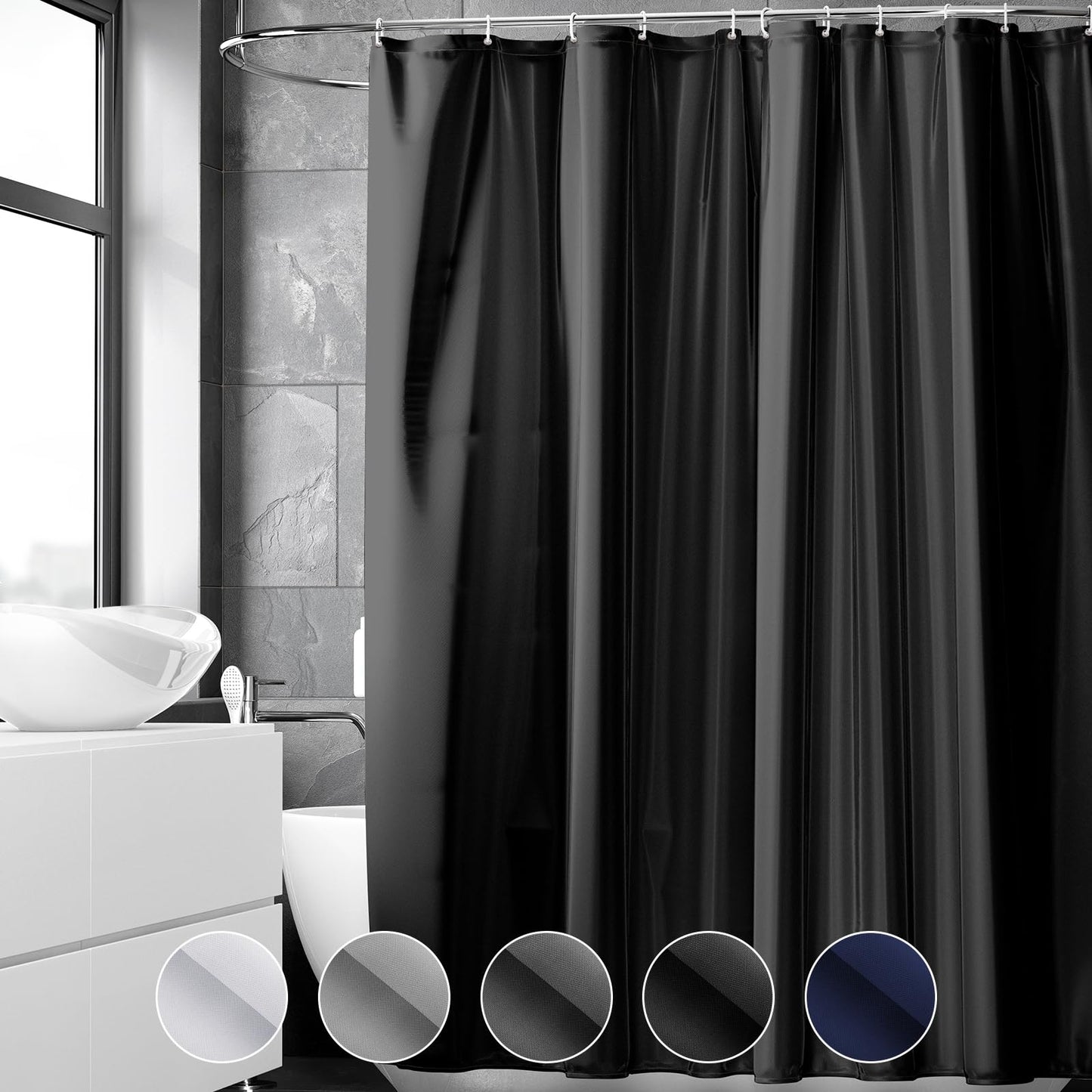 Quick drying shower curtain