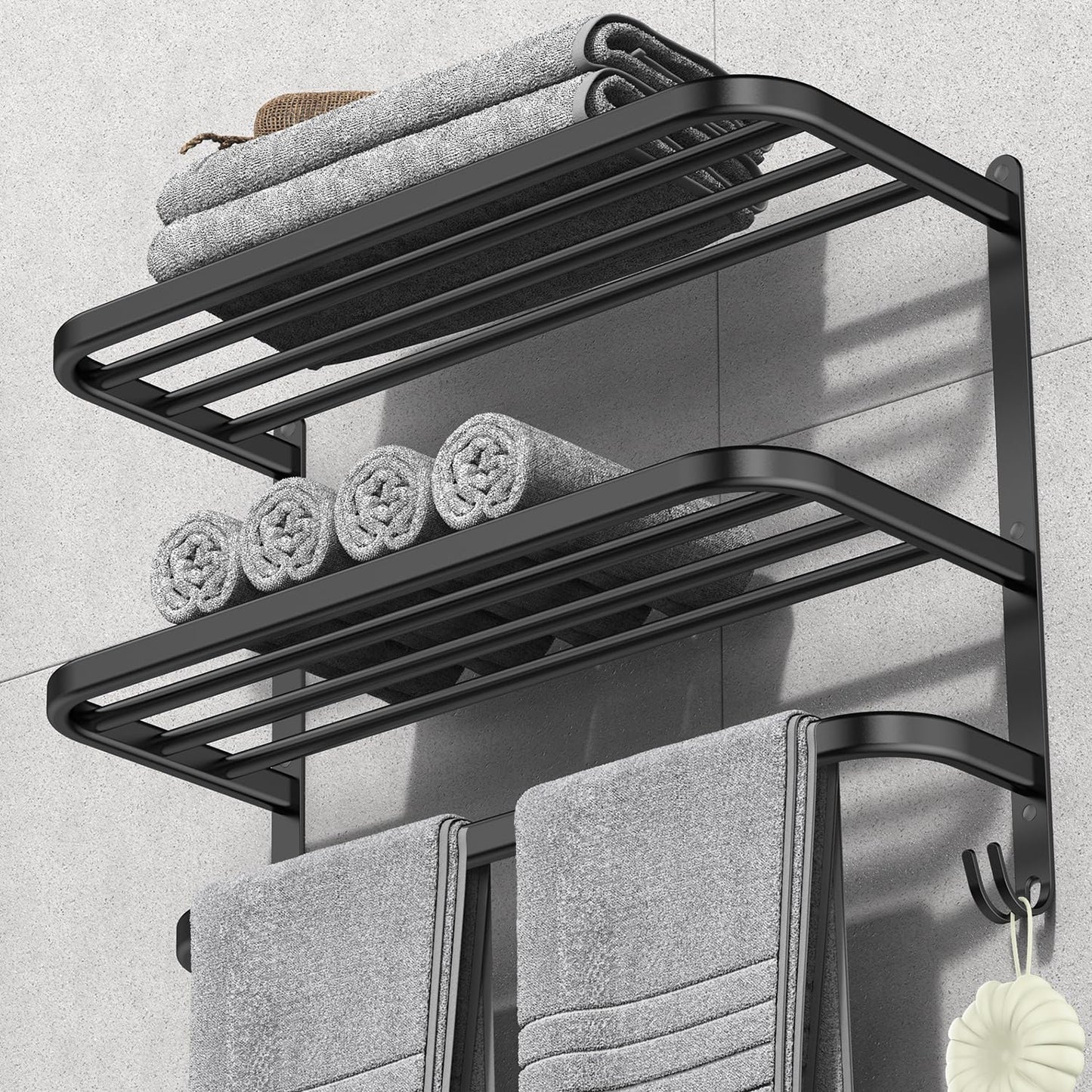 Towel holder black