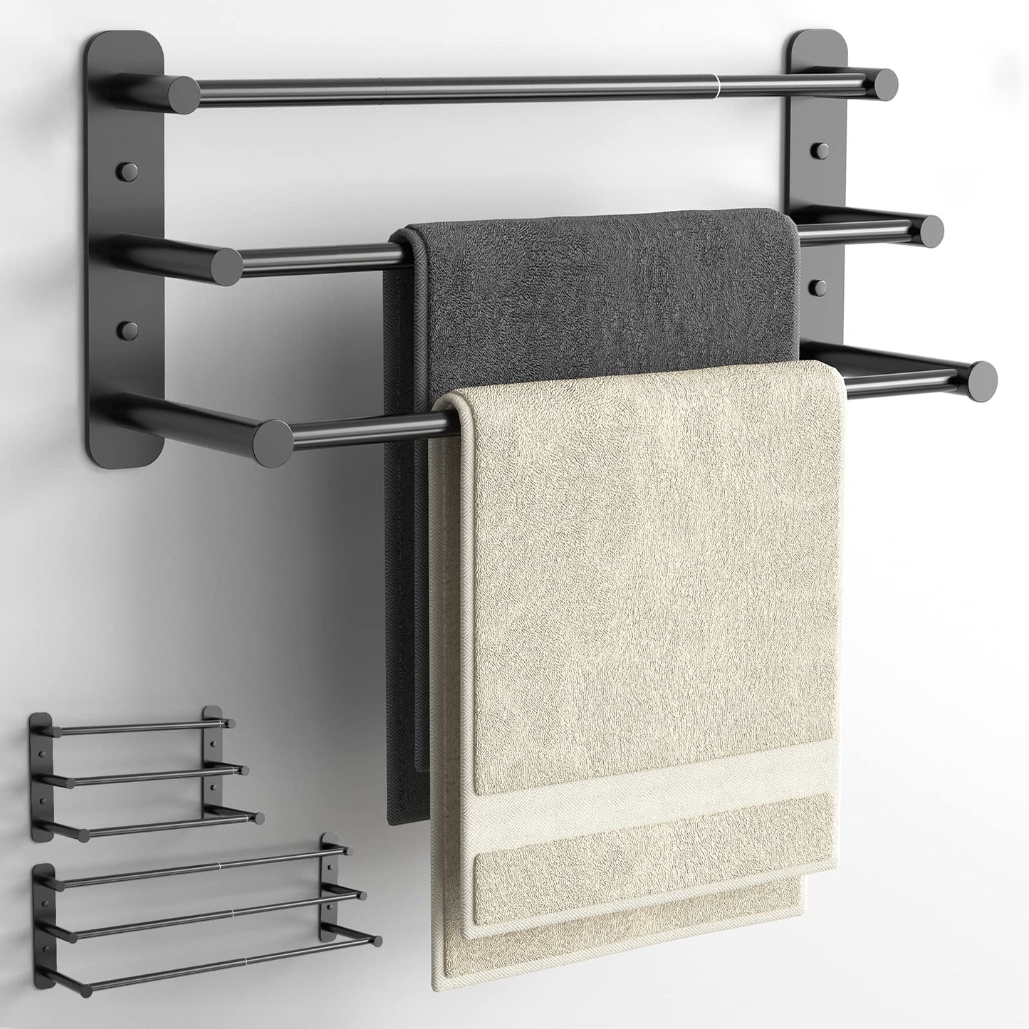 Towel holder bathroom black