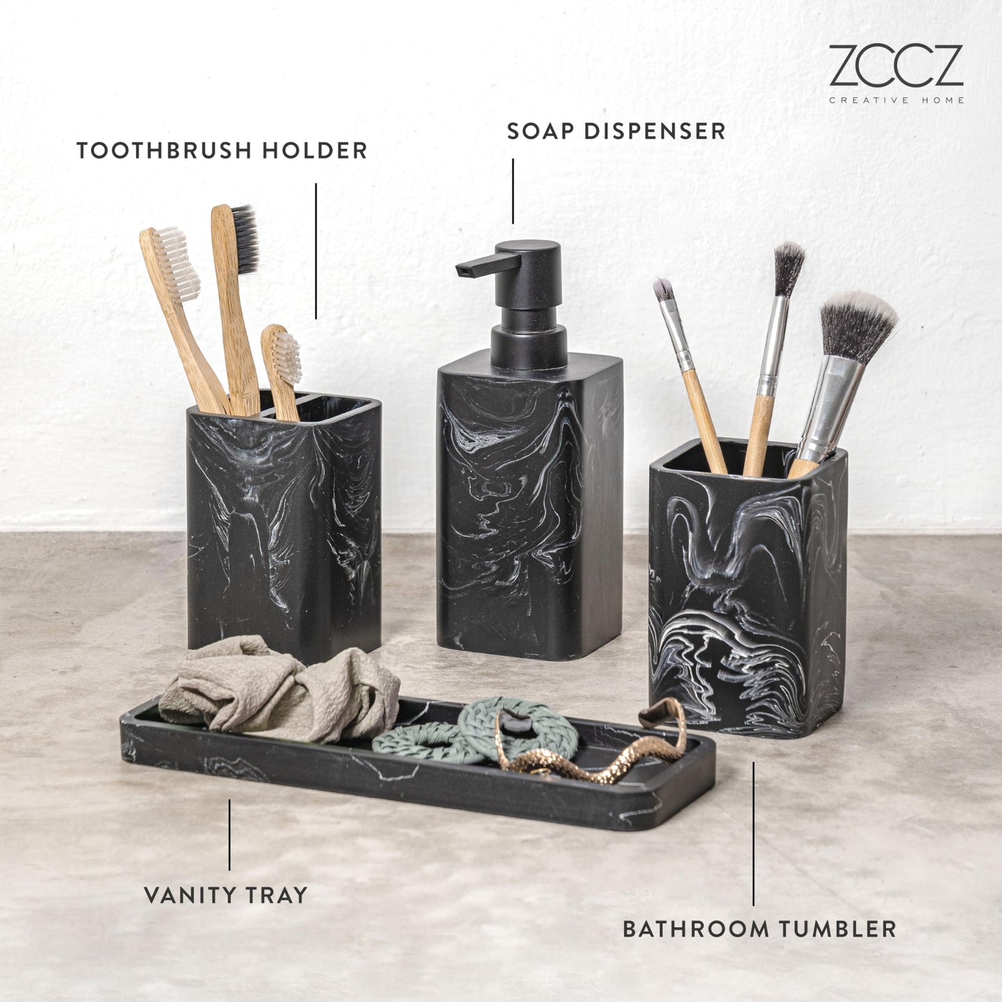 Bathroom Accessory Sets Black