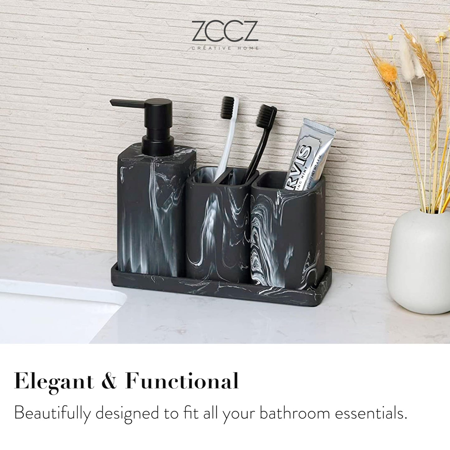 Bathroom Accessory Sets Black