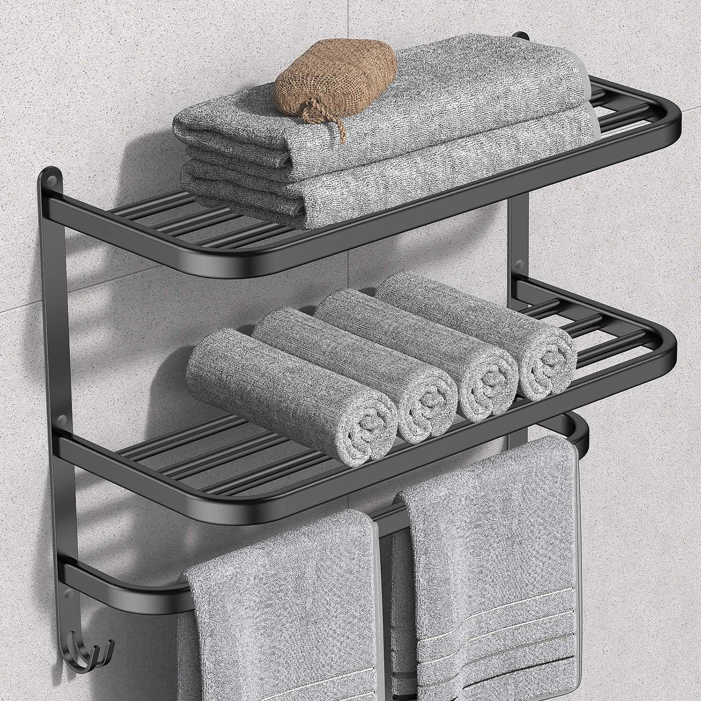 Towel holder black