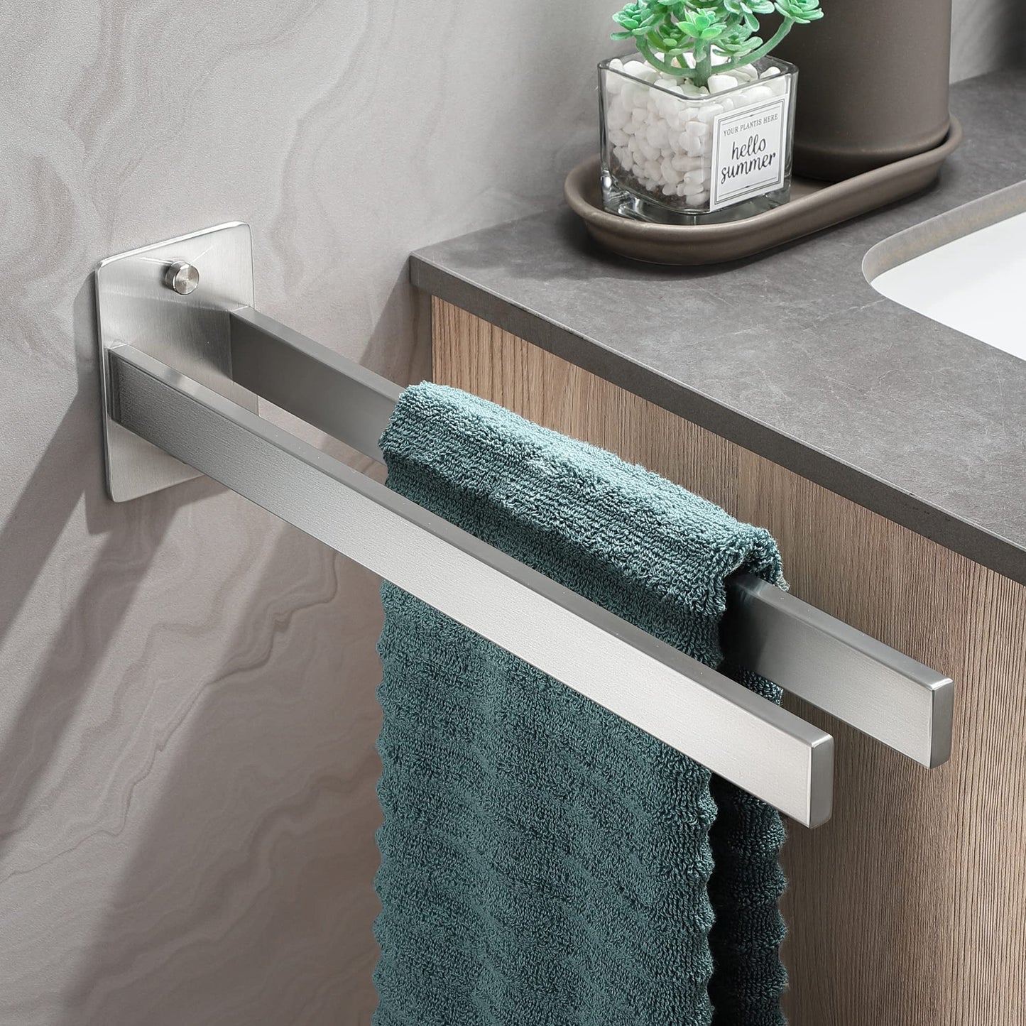 Towel holder two-handed