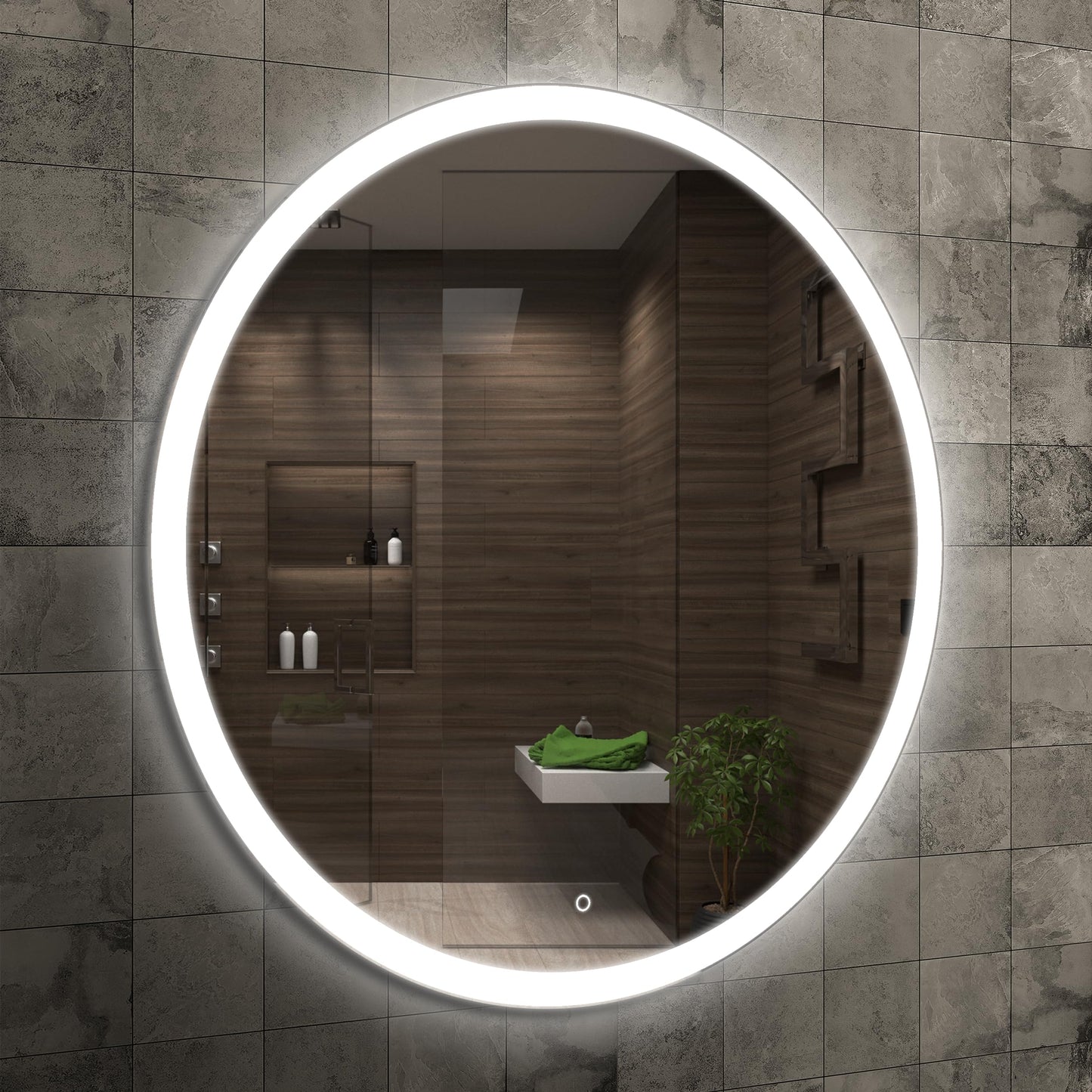 Round Bathroom Mirror LED Lighting